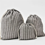 Cotton Drawstring Storage Bag for Cosmetics Towels Toiletries