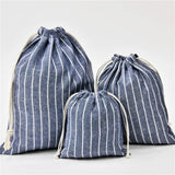 Cotton Drawstring Storage Bag for Cosmetics Towels Toiletries