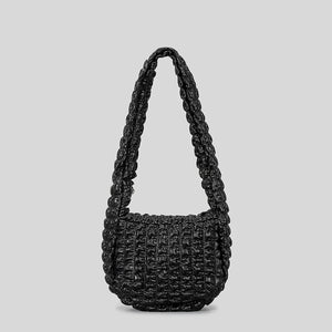 Padded Cotton Draw String Nylon Bucket Handbag