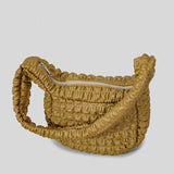 Padded Cotton Draw String Nylon Bucket Handbag