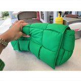 Woven Cotton Crossbody Bag Padded Space Women Shoulder Bag