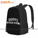Paddy'S Irish Pub Backpack Large Capacity Vintage Foldable Gym Tote Bag