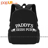 Paddy'S Irish Pub Backpack Large Capacity Vintage Foldable Gym Tote Bag