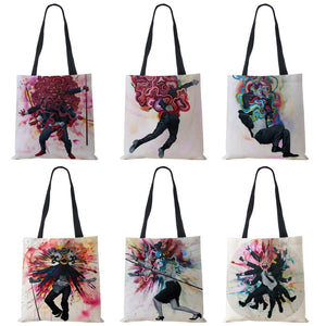 Harajuku Painted Canvas Tote Shoulder Bag