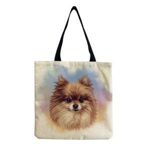 Animal Cartoon Dog Printed Women Shoulder Bag Eco Friendly Portable Handbag