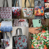 Landscape Print Shoulder Bag Colorful Handbags Eco Friendly Travel Bag