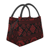 Palestinian Jordanian Embroidery Tatreez Insulated Lunch Bag for Women