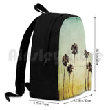 Vintage California Texture Palm Trees Outdoor Hiking Backpack