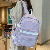 Canvas Women Anti-Theft Backpack School Bag for Teen