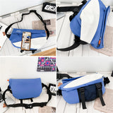 Women's Panelled Chest Bag High Nylon Shoulder Messenger Sac A Main
