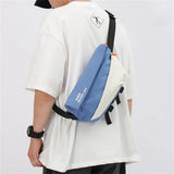 Women's Panelled Chest Bag High Nylon Shoulder Messenger Sac A Main