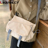 Panelled Ladies Shoulder Bag Letter Women Crossbody Bags High Nylon School Bag