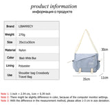 Panelled Ladies Shoulder Bag Letter Women Crossbody Bags High Nylon School Bag