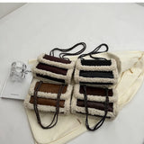 Faux Fur Chain Shoulder Messenger Handbag for Women