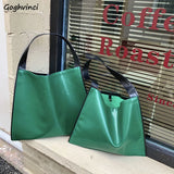 PU Leather Shoulder Bag Vintage Underarm Tote