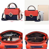 Panelled Patchwork Small Women Handbag Female Shoulder Bag Casual Flap Crossbody