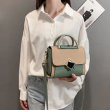 Panelled Patchwork Small Women Handbag Female Shoulder Bag Casual Flap Crossbody