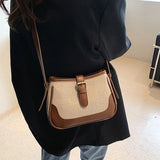 Panelled Pattern Shoulder Bag for Girls Women's Handbag Flap Shopper Bag