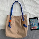Panelled Shoulder Bags Women Daily School Large Capacity Nylon Bag