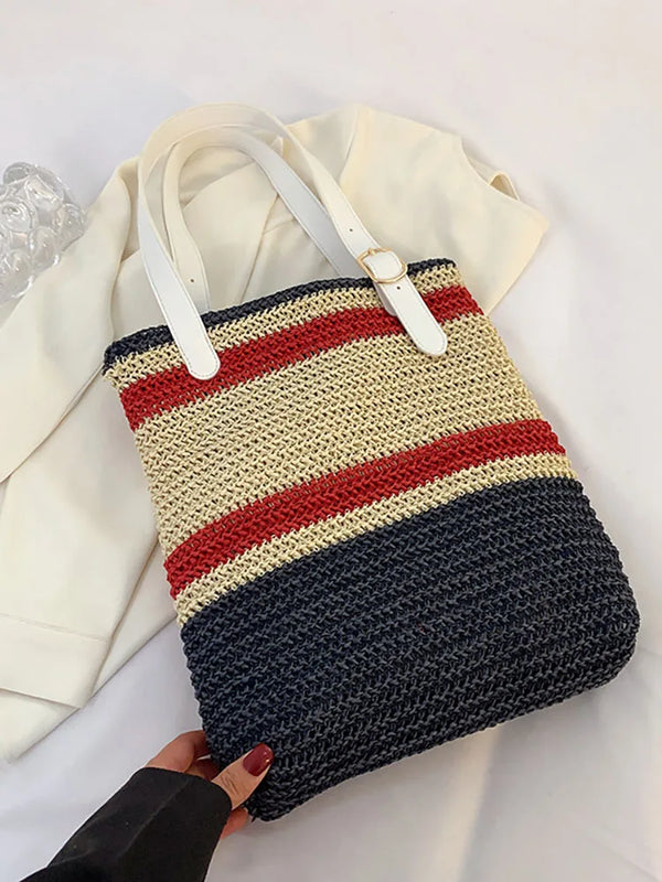 Panelled Shoulder Bags for Women Top Handle Tote Large Capacity Handbags