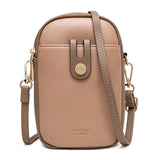 Panelled Small Crossbody Bag Soft Pu Leather Mini Shoulder Messenger Phone Bag