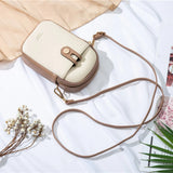 Panelled Small Crossbody Bag Soft Pu Leather Mini Shoulder Messenger Phone Bag