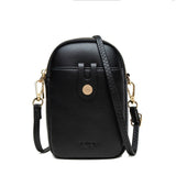 Panelled Small Crossbody Bag Soft Pu Leather Mini Shoulder Messenger Phone Bag