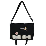 Panelled Women Bags Japanese Girl Crossbody Bag Large Capacity Student