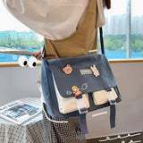 Panelled Women Bags Japanese Girl Crossbody Bag Large Capacity Student