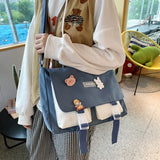 Panelled Women Bags Japanese Girl Crossbody Bag Large Capacity Student