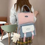 Women's Panelled Backpack Casual Laptop Rucksack Shoulder Bag