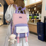 Women's Panelled Backpack Casual Laptop Rucksack Shoulder Bag