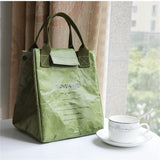 Waterproof Insulated Paper Lunch Bag Aluminum Foil Japanese Handbag