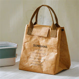 Waterproof Insulated Paper Lunch Bag Aluminum Foil Japanese Handbag