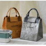 Waterproof Insulated Paper Lunch Bag Aluminum Foil Japanese Handbag