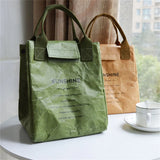 Waterproof Insulated Paper Lunch Bag Aluminum Foil Japanese Handbag
