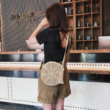 Woven Shoulder Bag Tassel Straw Crossbody Beach Bag