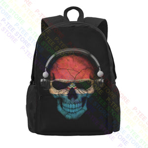 Paraguay Flag Skull Music Backpack Style