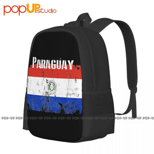 Paraguay Flag City Map Palm Branch Souvenir Backpack