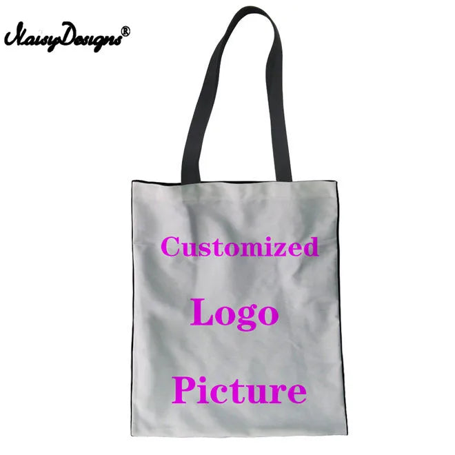 Paris Flower Street Pattern Canvas Tote Shoulder Bag