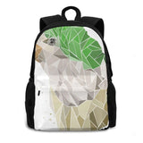 Parrot Geometric Large Capacity Backpack Laptop Travel Bags