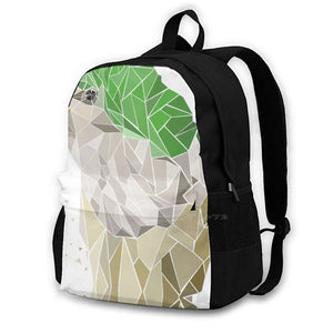 Parrot Geometric Large Capacity Backpack Laptop Travel Bags