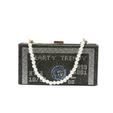 Diamond Square Handbag For Women Bling Ladys Messenger Bag