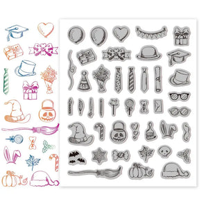Party Themed Silicone Clear Stamps for DIY Scrapbook Cards Making