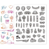 Party Themed Silicone Clear Stamps for DIY Scrapbook Cards Making