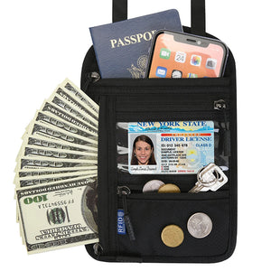 Passport Bag Neck Messenger Shoulder Storage 23.5*15cm
