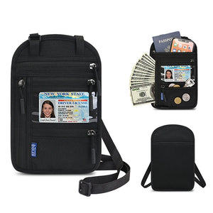 Passport Bag Multifunctional Hanging Neck Messenger Shoulder Storage