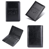 RFID Blocking Leather Passport Holder Travel Wallet