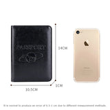 RFID Blocking Leather Passport Holder Travel Wallet
