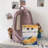Preppy Students Bookbag Female Shoulder Soft Travel Storage Bags